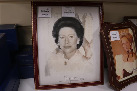 Royal Interest: A signed photograph of Princess Margaret, etc. (4)